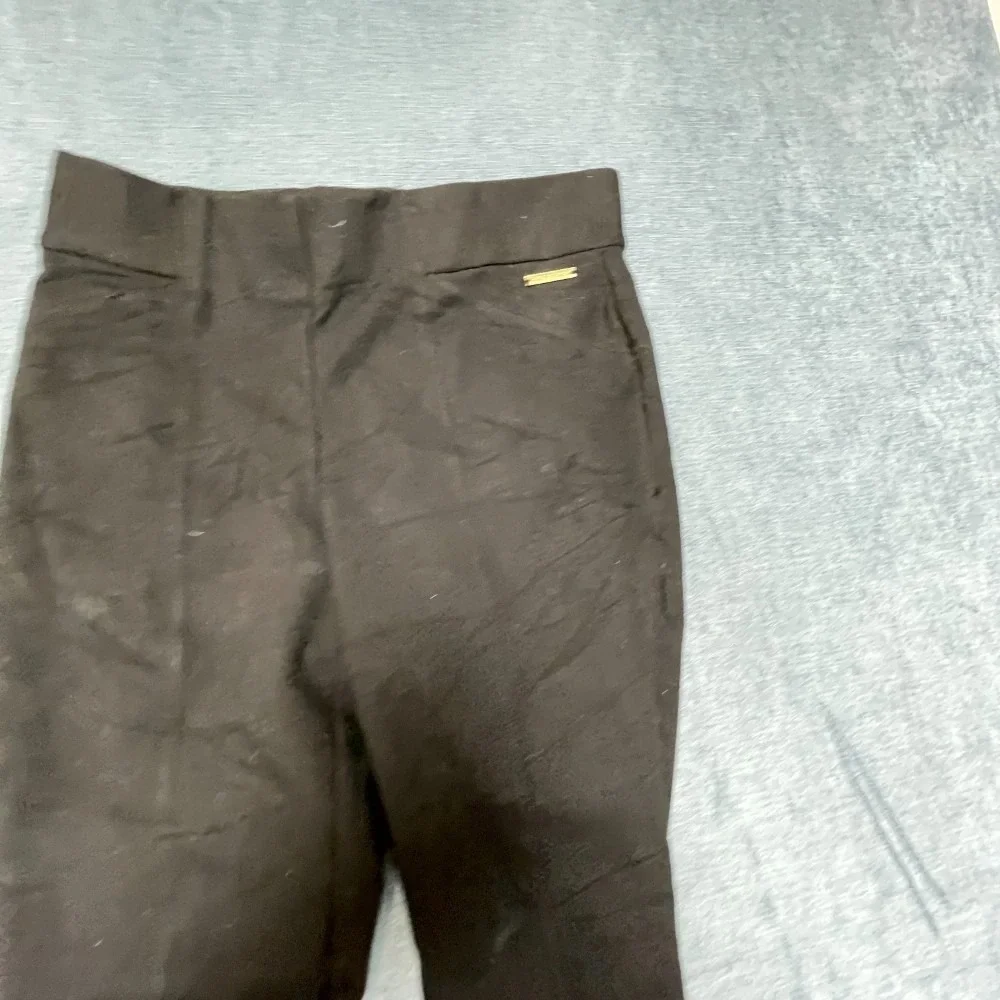 Michael Kors Pants Womens Small Black Stretch Front Side Slit Casual Pull On